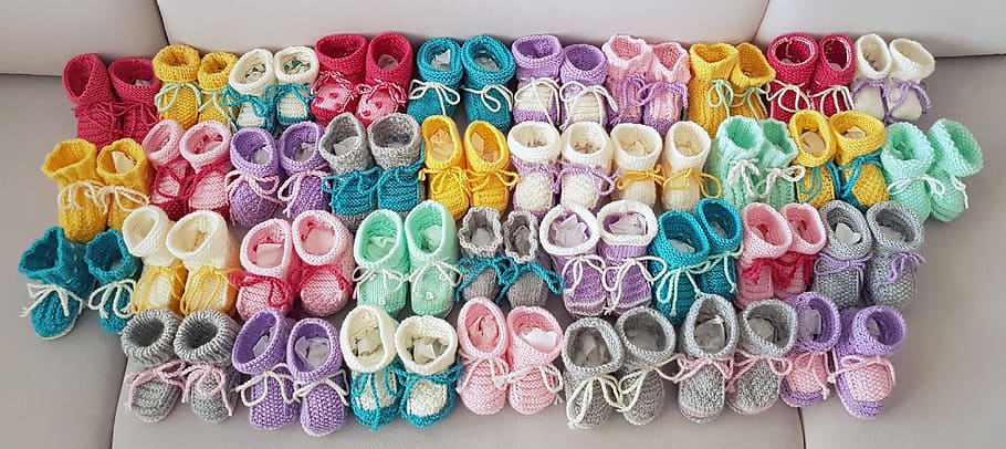 Slippers, Small, Child, Wool, Colorful, little, baby, cute HD wallpaper