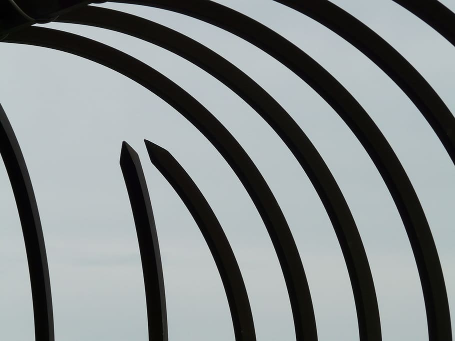 Fence, Prison, Bars, included, pointed, dangerous, black Color HD wallpaper