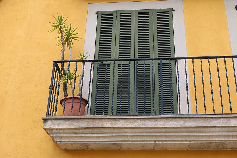 mallorca, palma, palma de mallorca, balcony, old town, architecture, HD wallpaper