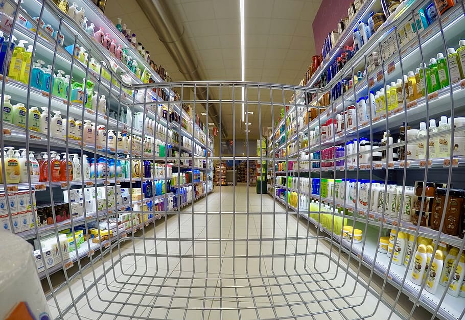 silver shopping cart, Supermarket, Ecommerce, Expense, conad