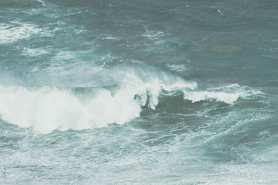 gray ocean wave during daytime, sea at daytime, water, spray HD wallpaper