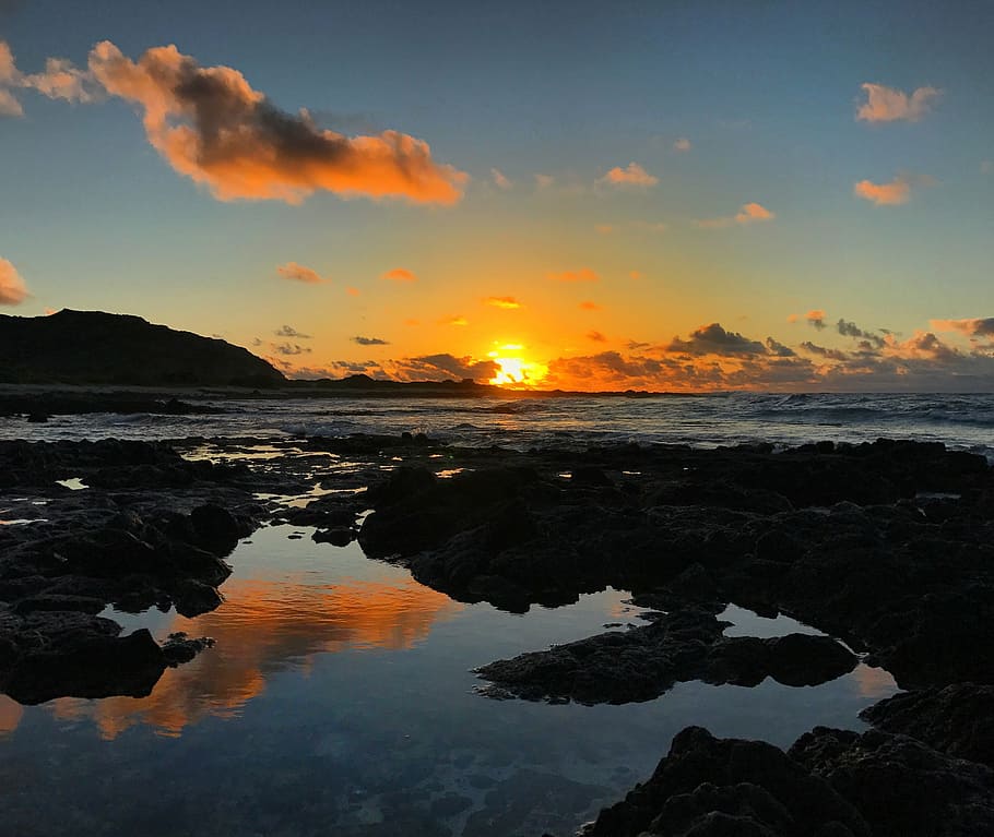 sun, sunrise, sunset, summer light, nature, sky, seascape, morning HD wallpaper