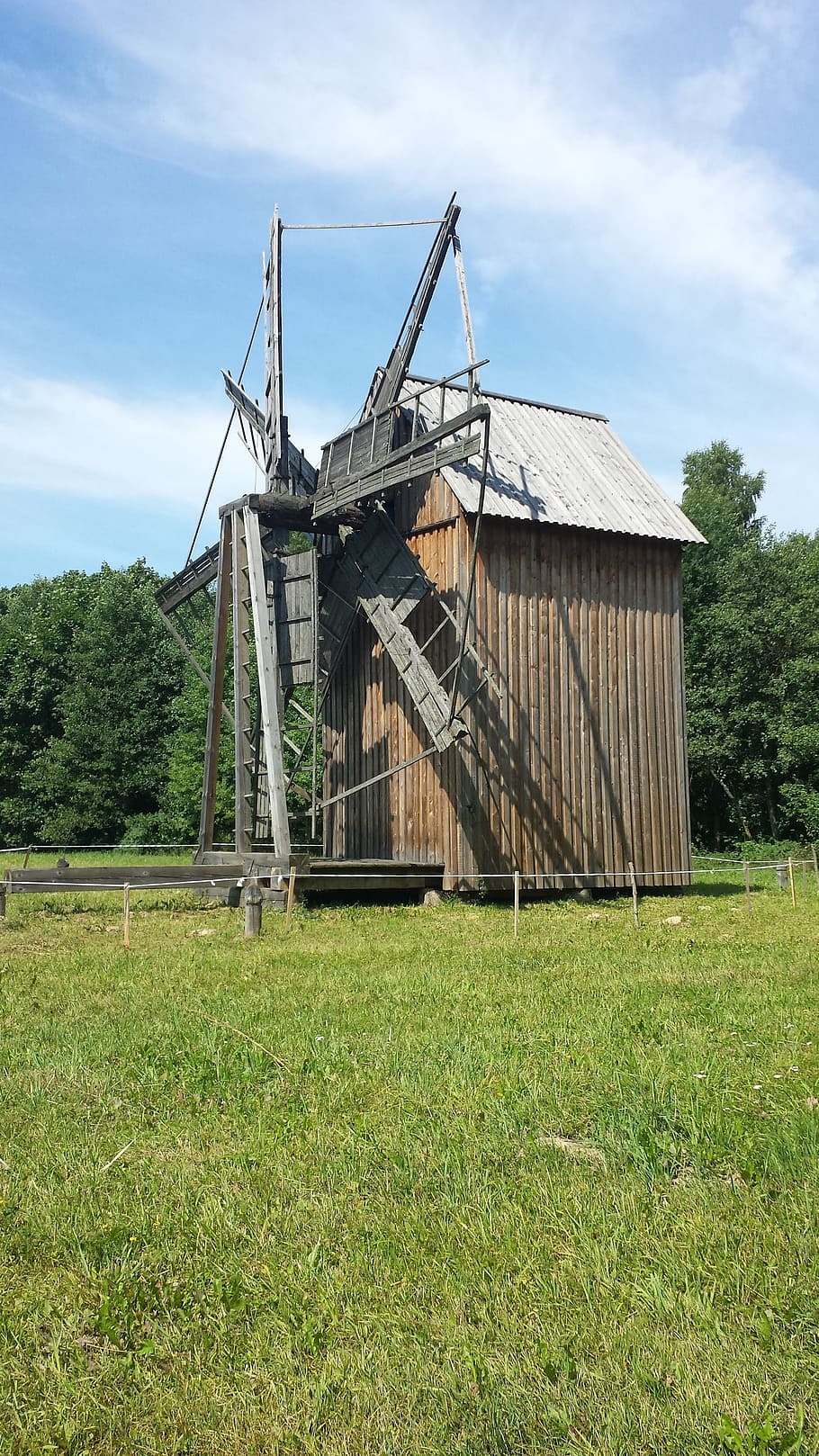 Belarus, Windmill, Architecture, landscape, rural, summer, traditional HD wallpaper