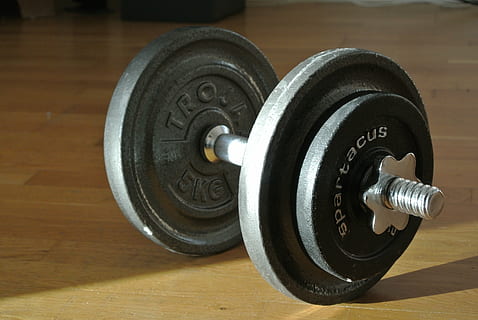 adjustable dumbbell on floor, weight, training, exercising HD wallpaper