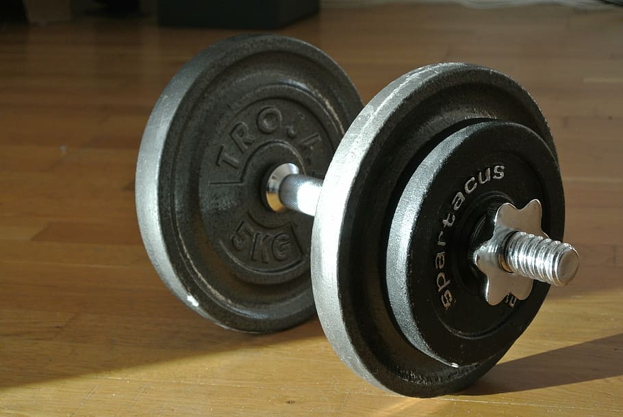 adjustable dumbbell on floor, weight, training, exercising HD wallpaper