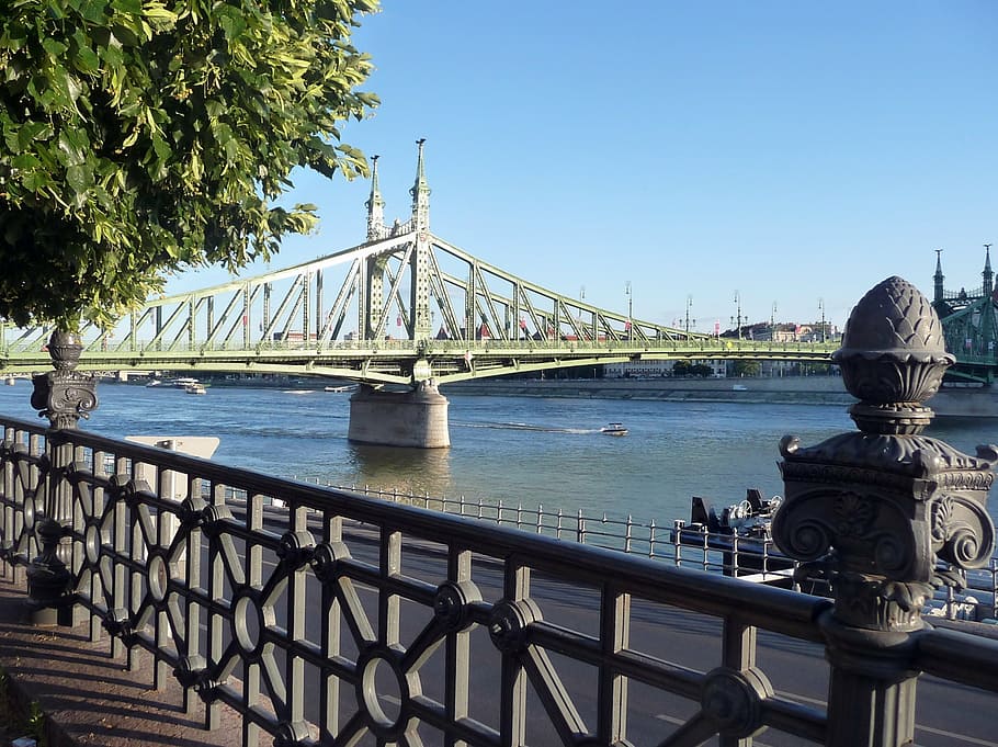 budapest, bridge, danube, capital, architecture, light, liberty bridge