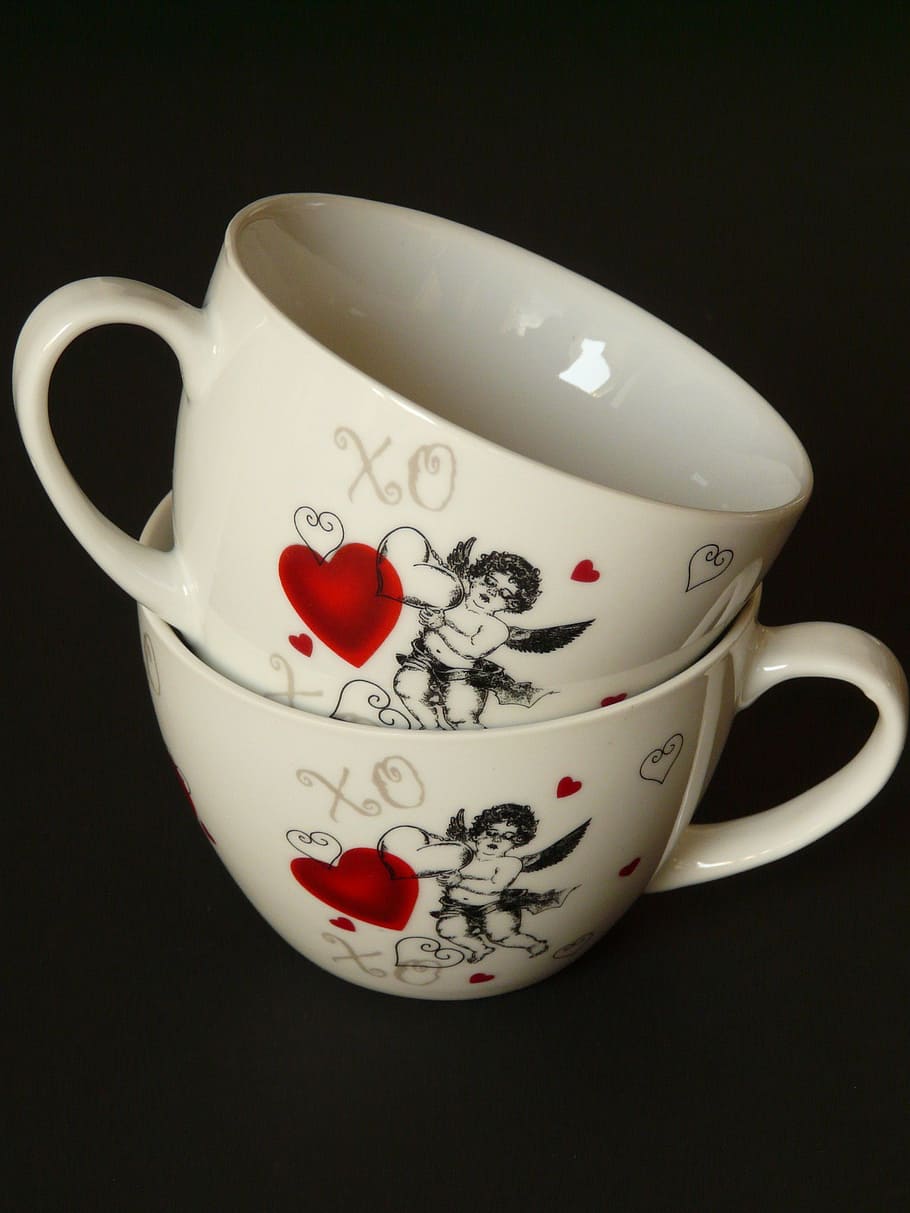 cup, drink, coffee, coffee cup, love, heart, herzchen, romance HD wallpaper