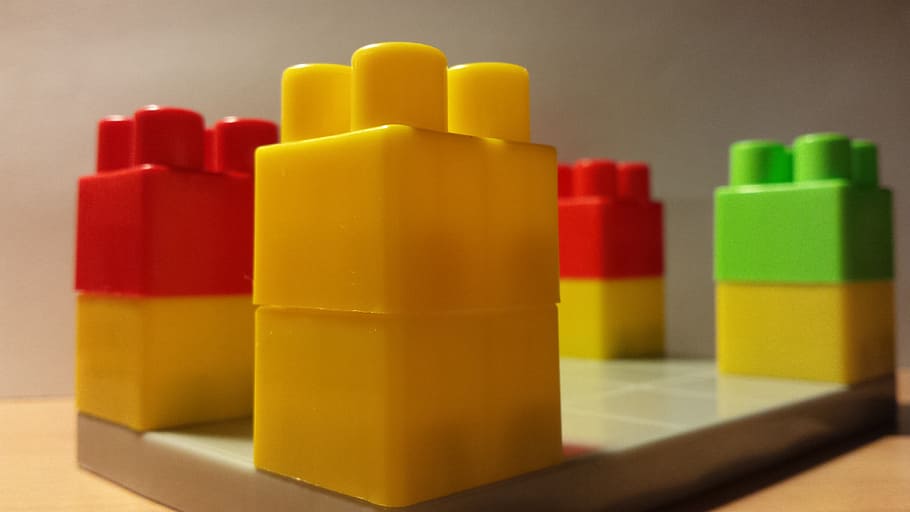 tente, toy pieces, multi colored, yellow, variation, choice HD wallpaper