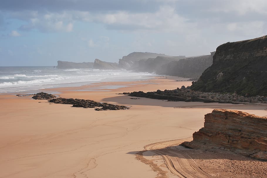cantabria, liencres, september, beach, sea, coastline, sand HD wallpaper
