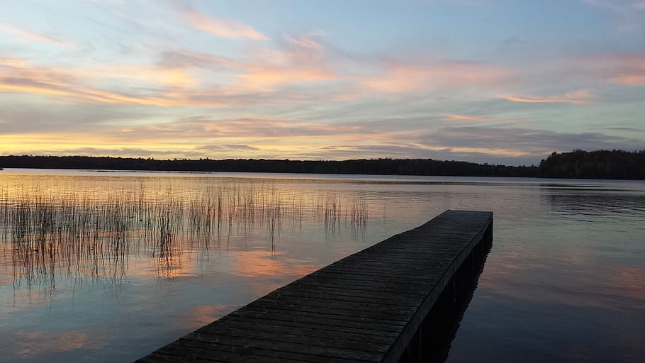 pier, water, landscape, beauty in nature, sky, tranquility HD wallpaper