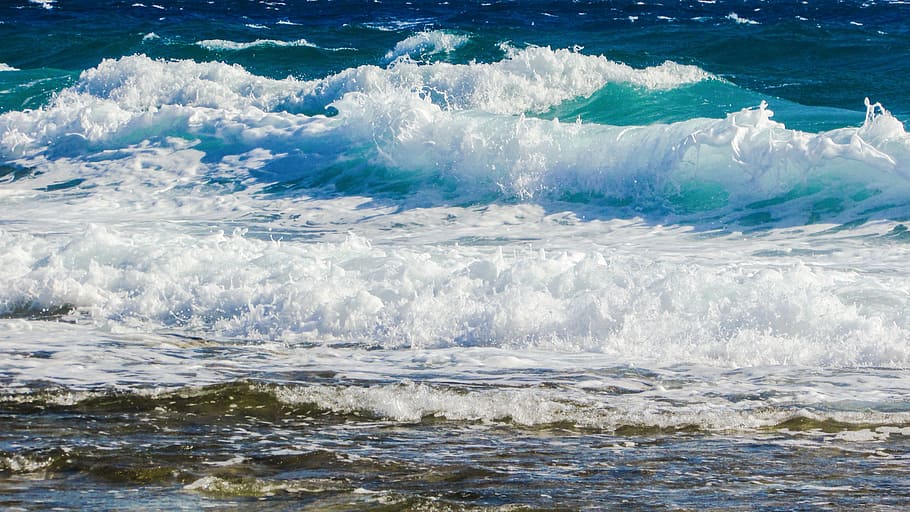 wave, bubbles, foam, spray, energy, water, splash, liquid, sea HD wallpaper