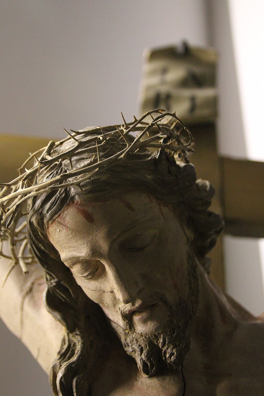 jesus, cross, light, shadow, detail, art and craft, representation HD wallpaper