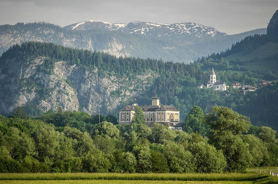 Trautenfels, Castle, Pürgg, Landscape, mountains, styria, taupliz