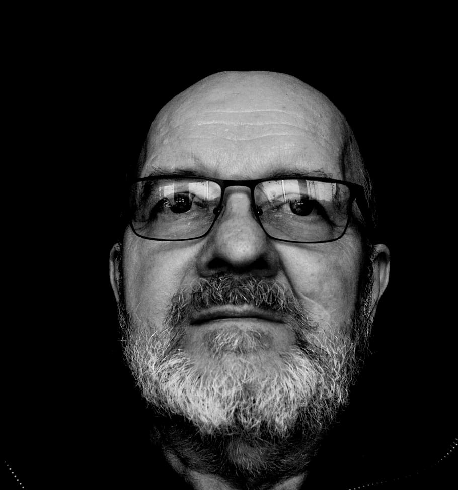 portrait, man, beard, facial hair, headshot, looking at camera HD wallpaper