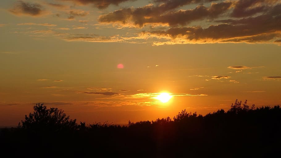 olkusz, poland, sunset, landscape, sky, clouds, cloud - sky, HD wallpaper