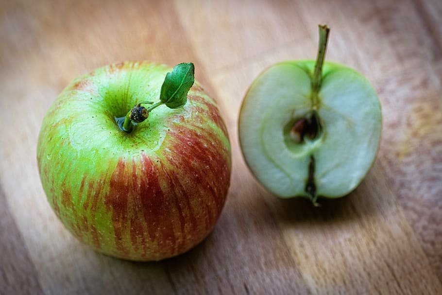 apples, fresh, fruit, healthy, organic, sliced, vitamins, healthy eating HD wallpaper