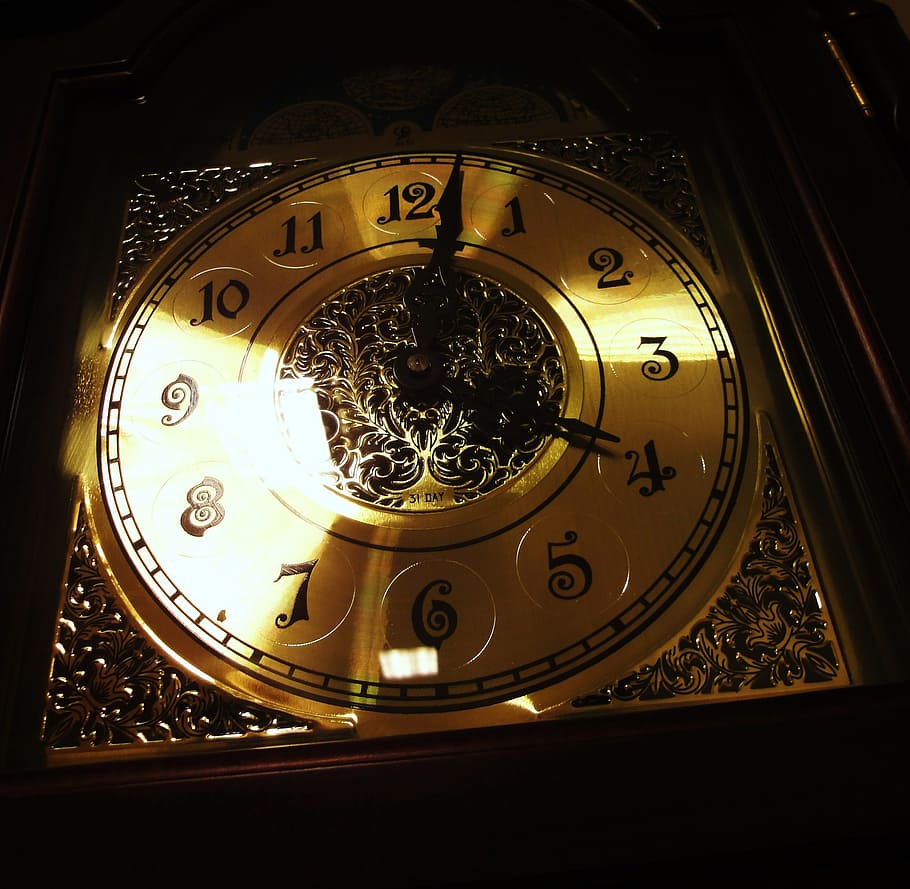 clock, old, time, antique, vintage, minute, hour, metal, analog HD wallpaper