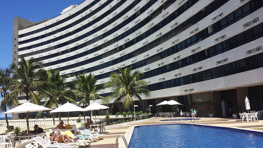 Beach, Pool, Ondina, Hotel, Holidays, swimming Pool, blue, luxury HD wallpaper