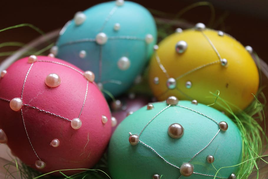 eggs, decoration, easter, no people, multi colored, holiday HD wallpaper