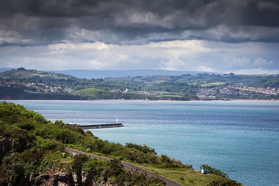coast, brixham, devon, berry head, sea, england, uk, english HD wallpaper