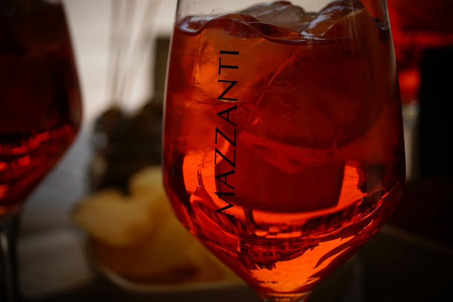 Aperitif, Cold, Drink, Cocktail, red, close-up, alcohol, drinking glass HD wallpaper