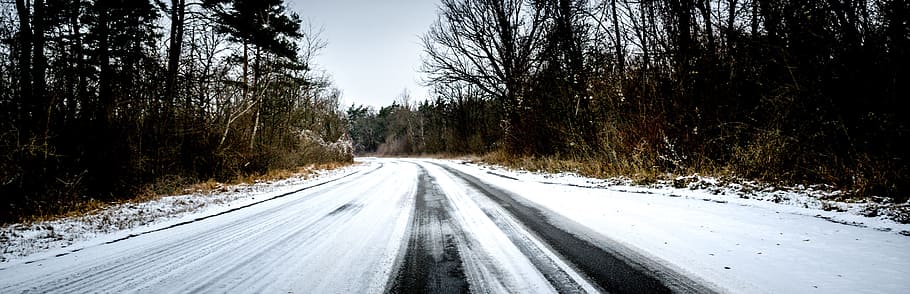 road covered with snow, Street, Winter, Cold, Wintry, white HD wallpaper