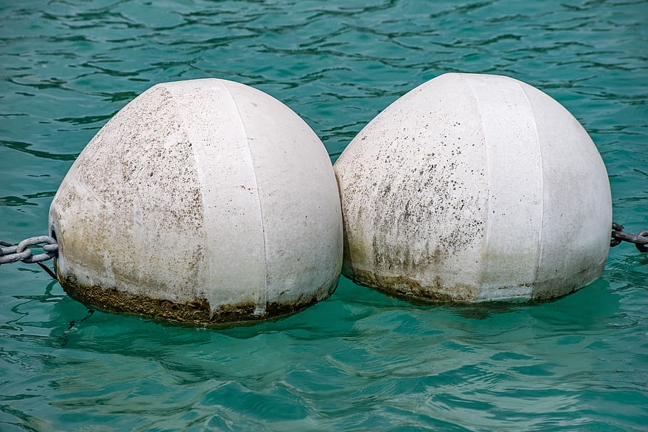 buoy, float, float ball, floating, water, blue, marine, equipment HD wallpaper