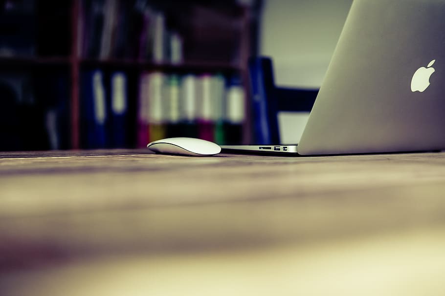 apple, laptop, computer, macbook air, work space, wireless technology HD wallpaper