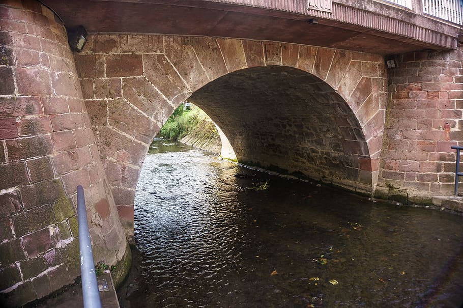 bridge, water, crossing, river, bach, architecture, built structure HD wallpaper