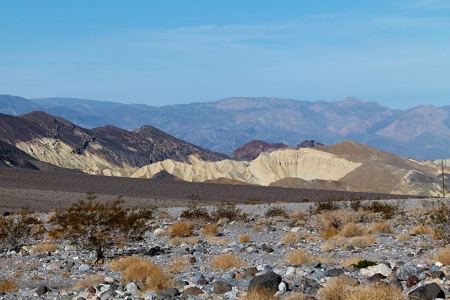 Zabriskie point at Death Valley National Park, Nevada, desert