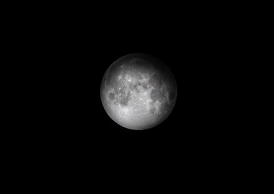 moon photo, dark, full moon, luna, night, sky, space, astronomy HD wallpaper