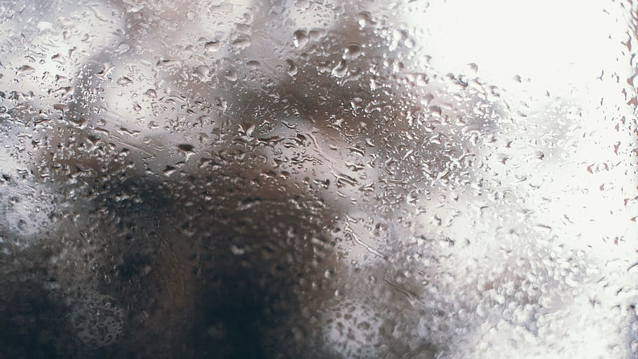 window, drops, focus, city, wet, glass, rain, within, blurry HD wallpaper