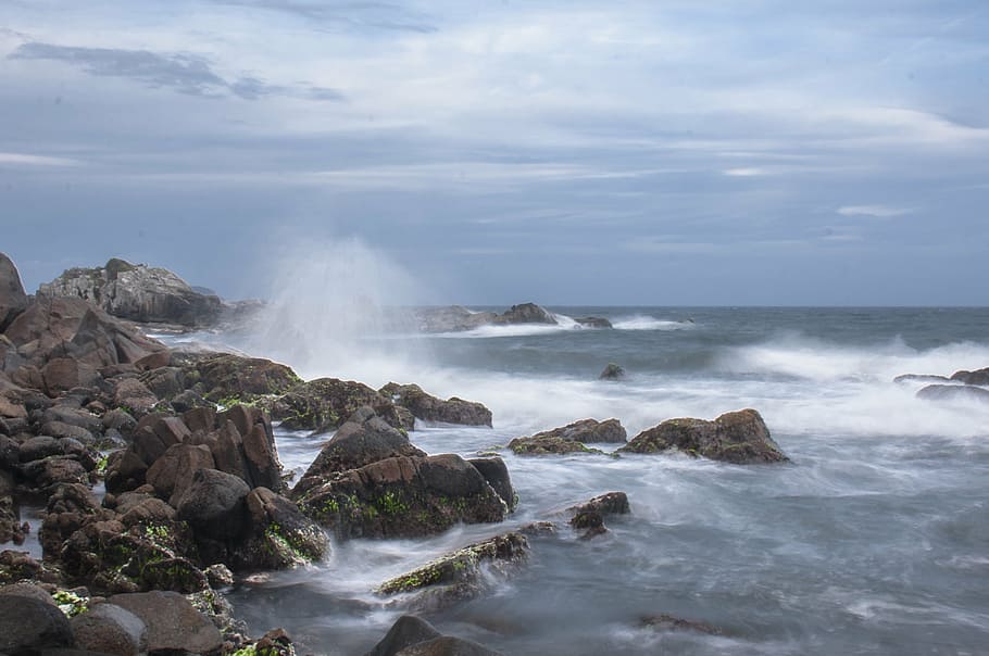 water, mar, li, litoral, beach, rocks, ocean, stones, beira mar HD wallpaper