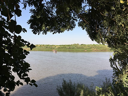 nil, river, sudan, landscape, khartoum, tree, plant, beauty in nature HD wallpaper