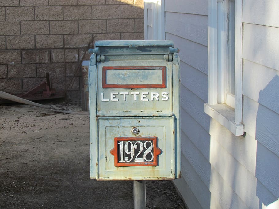 postal box, antique, old, mail box, communication, text, wall - building feature HD wallpaper