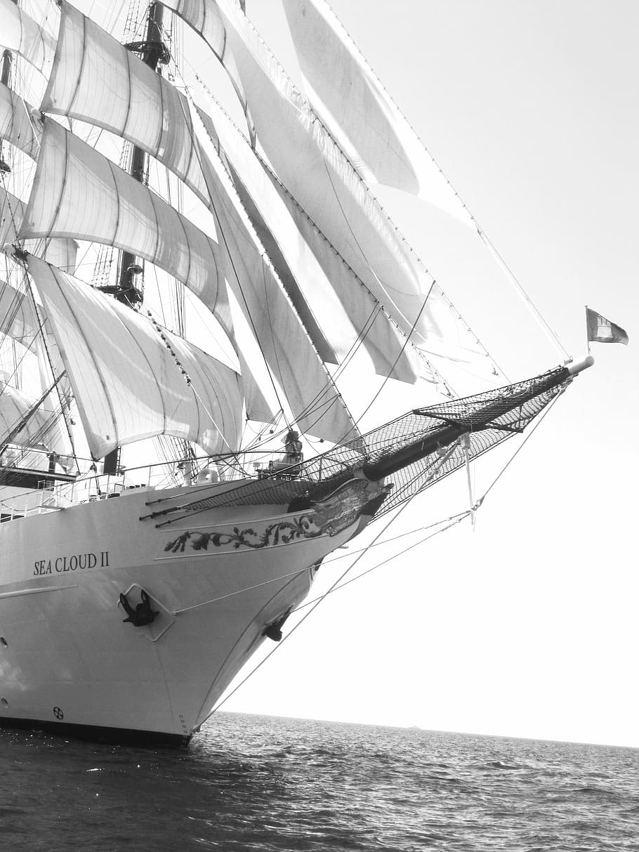 sailing vessel, ship, boot, historically, sea, maritime, sailing boats HD wallpaper