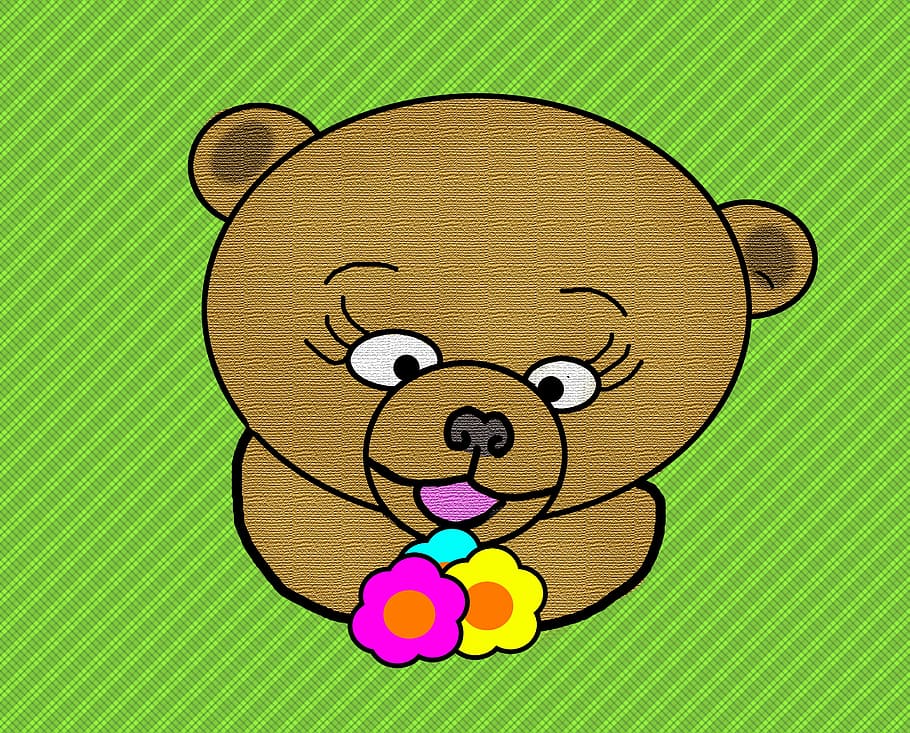 bear, teddybear, teddy bear, green, bears, cute, animal, multi colored, HD wallpaper