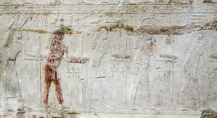 Isis wall prints, egyptian hieroglyph, marble, ancient, monument, HD wallpaper