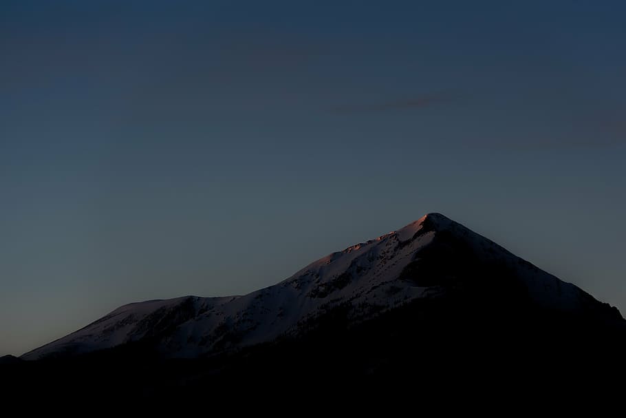 landscape photo of mountain, dark, highland, cloud, sky, summit HD wallpaper
