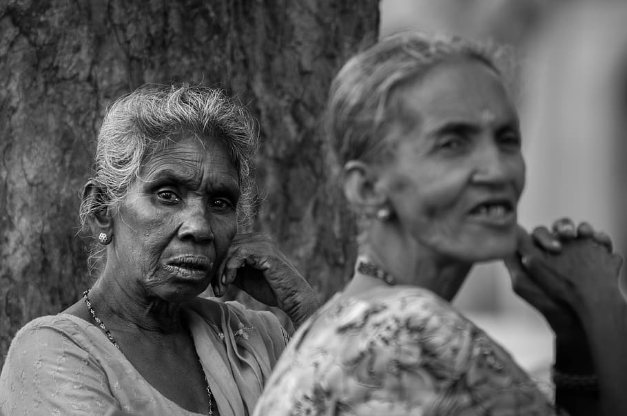 black white, old, woman, female, portrait, travel, photo, photograph HD wallpaper