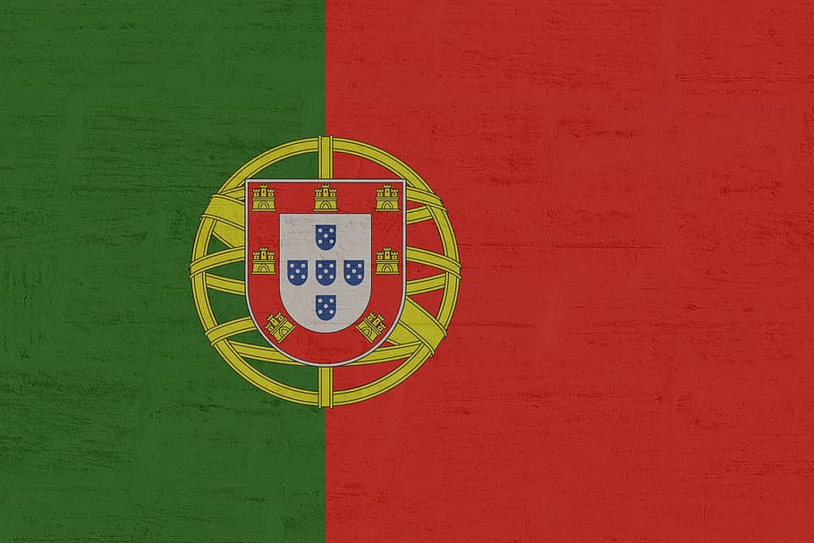 Portugal flag, wall - building feature, no people, communication HD wallpaper