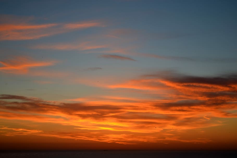 Sky, Clouds, Scenic, Spain, Nature, red, sunset, cloud - sky HD wallpaper