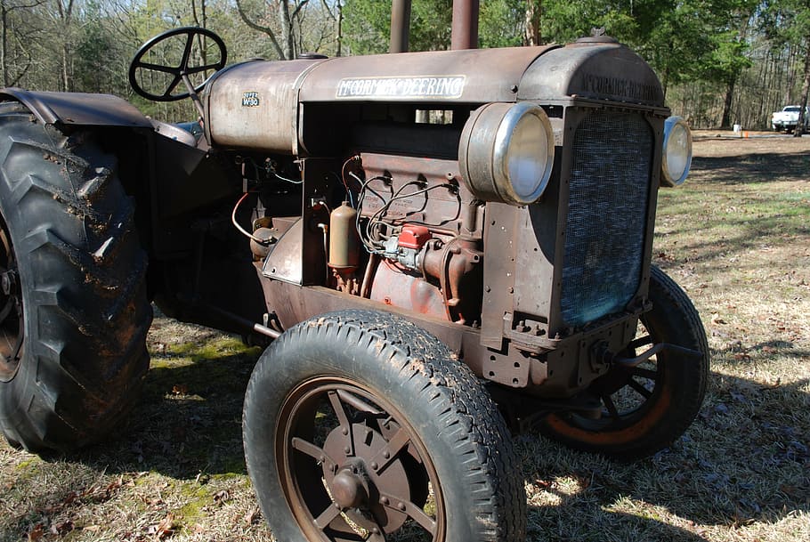 mccormick deering, tractor, antique, rusty, diesel, farming equipment HD wallpaper