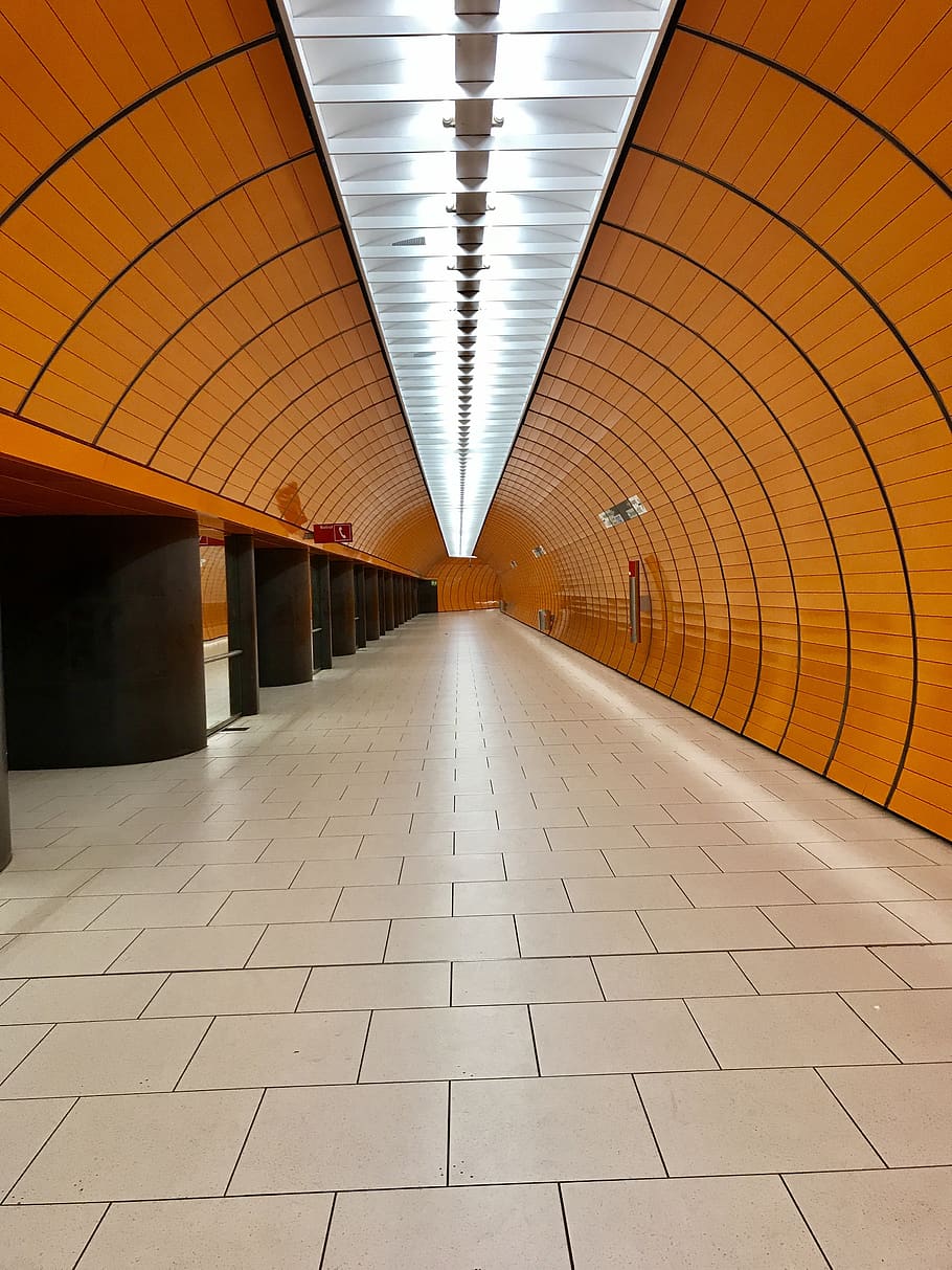 munich, marienplatz, metro, underground, the way forward, direction, HD wallpaper