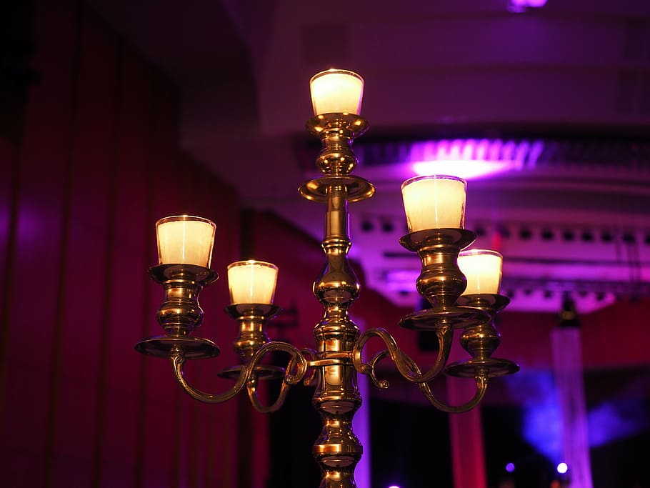 candlestick, atmosphere, decoration, candlelight, romantic HD wallpaper