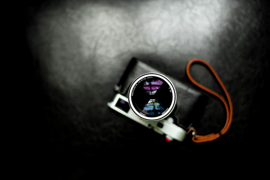 black SLR camera, black and gray point-and-shoot camera, lens HD wallpaper