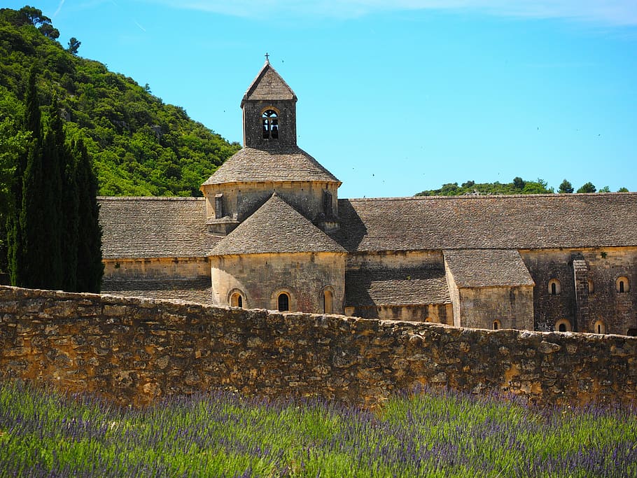 abbaye de sénanque, monastery, abbey, notre dame de sénanque, HD wallpaper