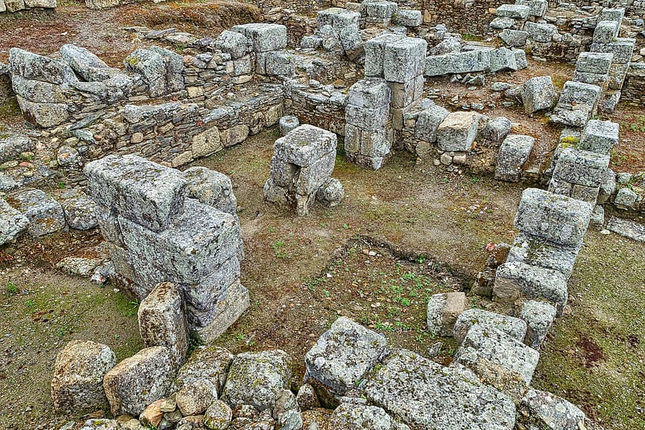 ruins, stones, blocks, ancient, historic, antique, damaged HD wallpaper