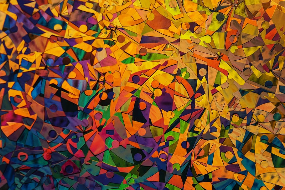 multicolored abstract digital wallpaper, pattern, art, bright, HD wallpaper