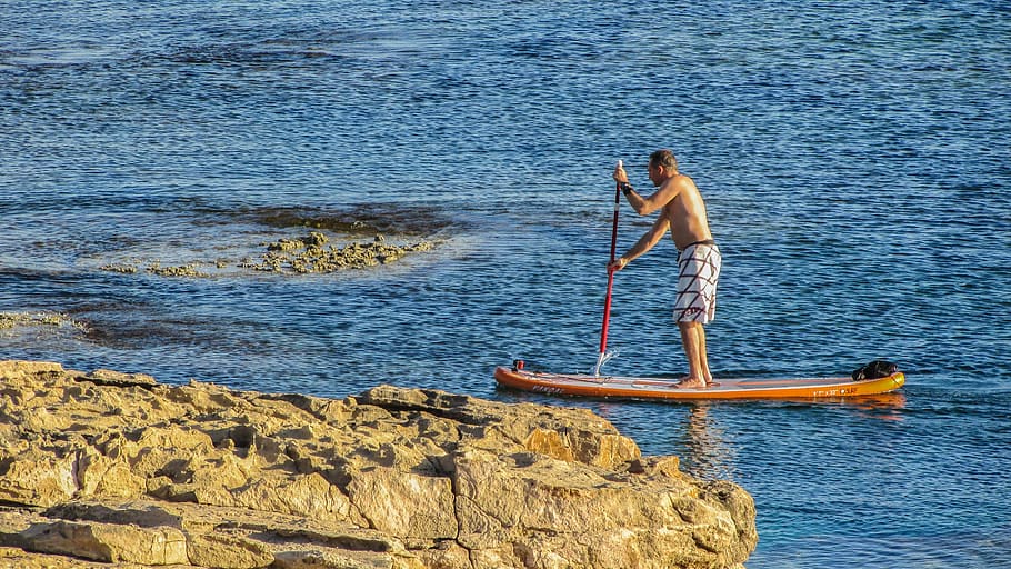 paddling, paddleboard, activity, adventure, explore, cyprus HD wallpaper